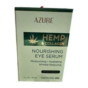 NIB AZURE Hemp & Collagen Nourishing Eye Serum - 1fl oz - Moisturizing Wrinkle